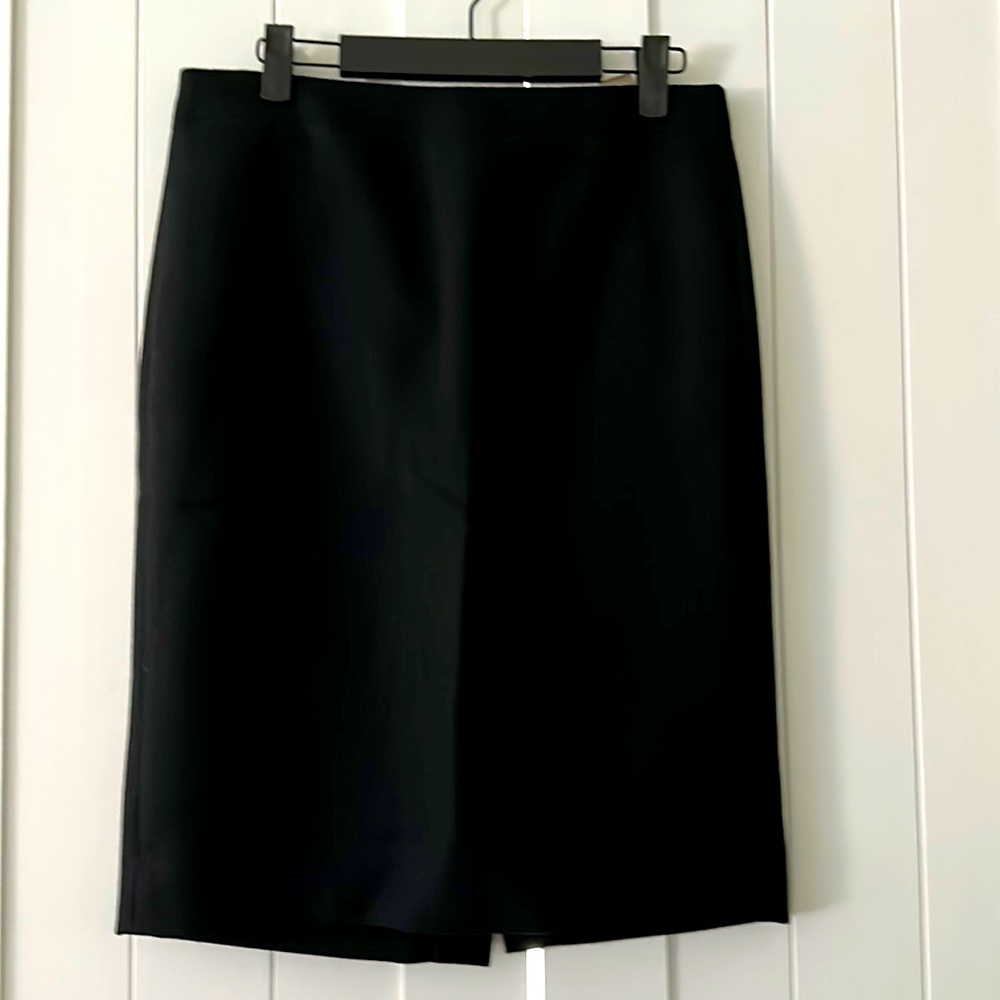 J. Crew black wool pencil skirt